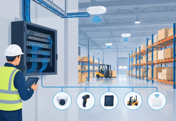 Industrial Network Installation Example for Warehouses